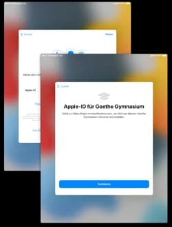 Bildschirm Apple-ID für Goethe Gymnasium