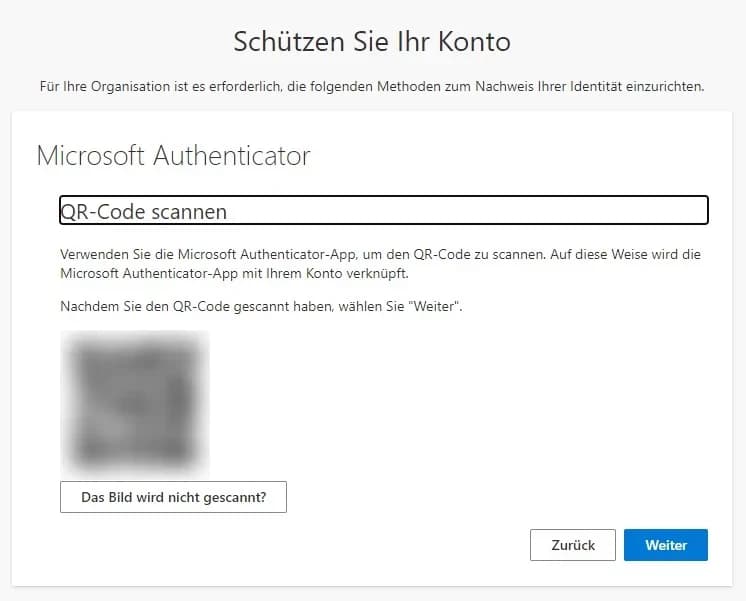 QR-Code zum Scannen am PC